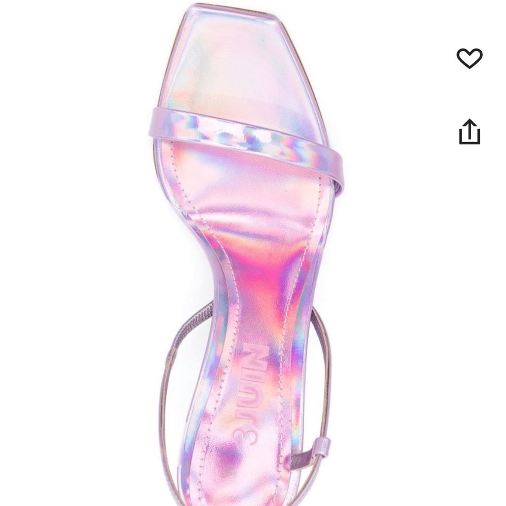 3Juin sculpted heel leather sandal